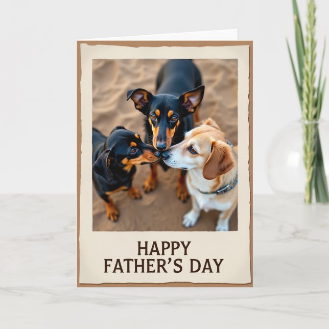 Carte pour chien de Fête des Pères florale (Devant)