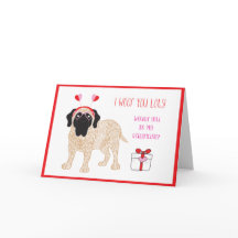 Carte pour chien de la Saint-Valentin