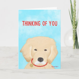 Carte pour chien «Thinking of You» Golden Retrieve