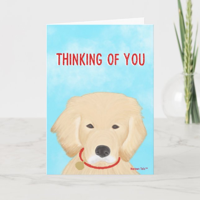 Carte pour chien «Thinking of You» Golden Retrieve (Devant)