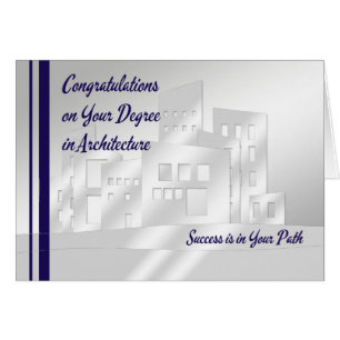 Carte pour diplôme en architecture