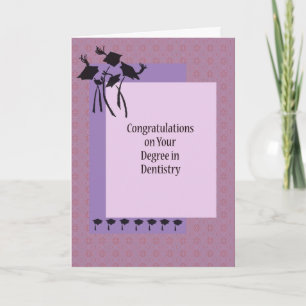 Carte pour diplôme en dentisterie avec diplôme. Bo