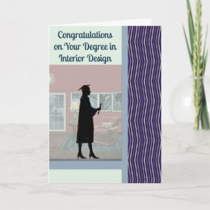 Carte pour diplôme en Design d'intérieur pour femm
