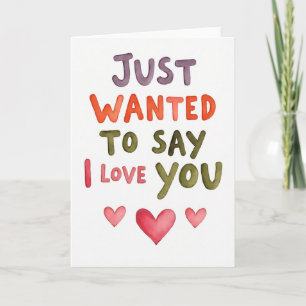 Carte pour dire je t'aime