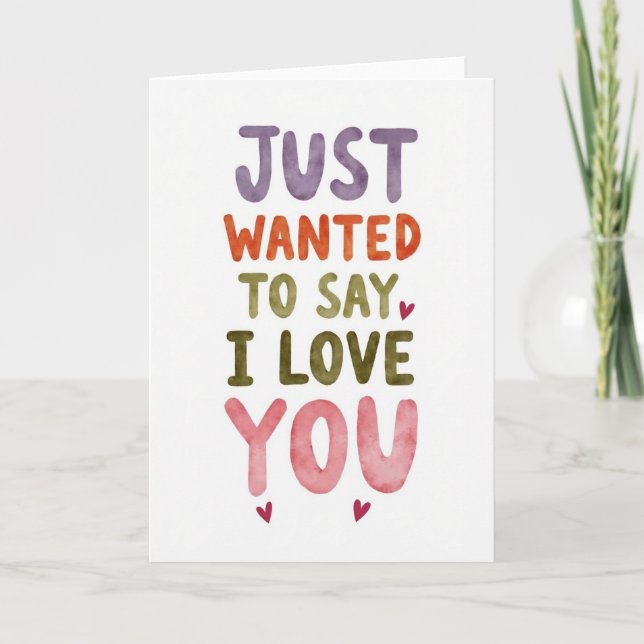 Carte pour dire simplement je t'aime (Devant)