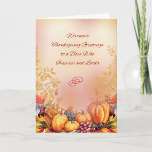 Carte Pour exprimer une gratitude abondante à votre patr
