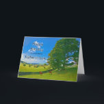 Carte Pour Father-in-Law, a Pastoral landscape Birthday<br><div class="desc">Un tableau tranquille montrant les champs de ferme à la campagne. Les chevaux et les moutons broutent paisiblement sous un arbre. le soleil sente d'un ciel bleu avec des nuages blancs moelleux. La photo est celle du Lake District au Royaume-Uni. Copyright Norma Cornes</div>