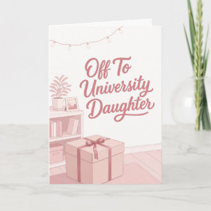 Carte pour fille qui part à l'université