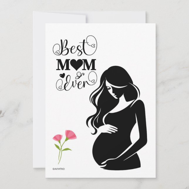 Carte pour future maman à la fête des mères (Devant)
