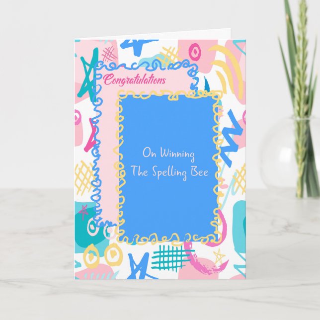 Carte pour gagner le concours d'orthographe (Devant)