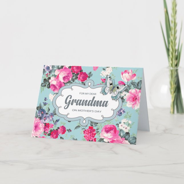 Carte Pour Grand-mère à l'occasion de la fête des mères. (Devant)