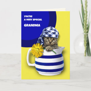 Carte Pour grand-mère, le jour de la fête des mères. Cut