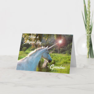 Carte Pour grand-mère Magique Unicorn Anniversaire