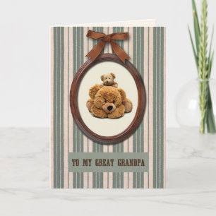 Carte Pour grand-père sur la Fête des pères. Nounours mi