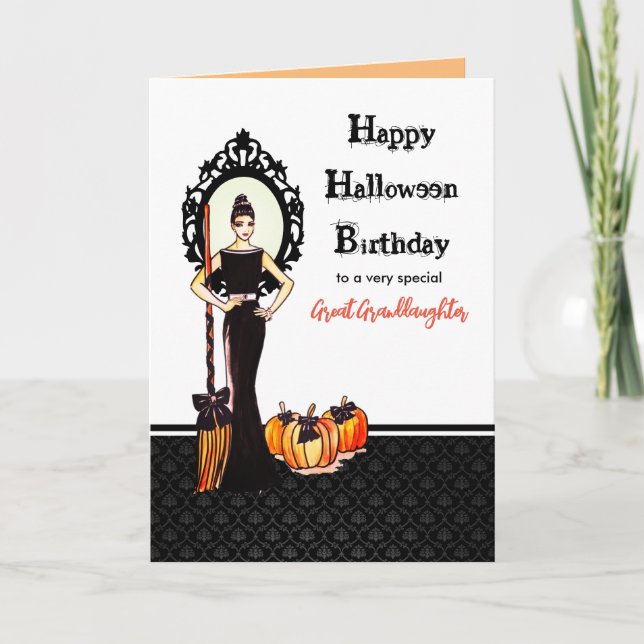Carte Pour Grande Petite-Fille Halloween Anniversaire so (Devant)