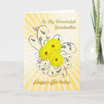 Carte Pour Grandmother<br><div class="desc">A gorgeous birthday card with yellow daisy flowers over a vibrant swirling background.</div>