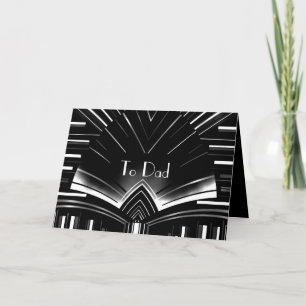 Carte pour homme père à papa Art Déco