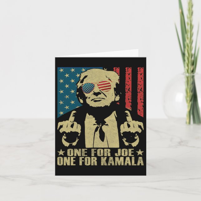 Carte Pour Joe One Pour Kamala Funny Trump 2024 (Devant)