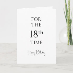 Carte Pour la 18ème fois Joyueux 18ème anniversaire Mini
