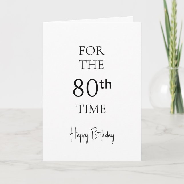 Carte Pour la 80e fois Joyeux Anniversaire (Devant)