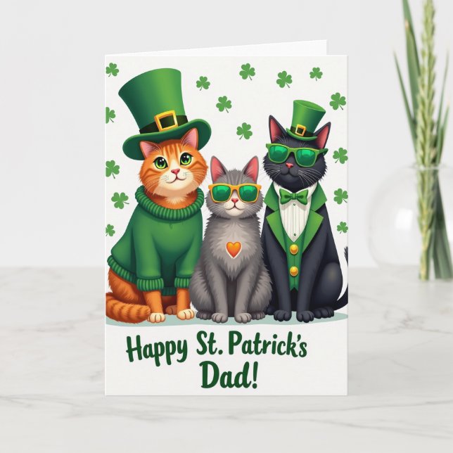 Carte pour la Fête de Saint-Patrick pour Papa de C (Devant)