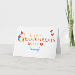 Carte Pour la fête des grands-parents avec des pavots ro