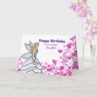 Pour la fille à l'anniversaire Fée avec Coeurs ros
