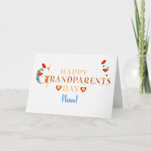 Carte Pour la Journée des grands-parents Nan avec des pa