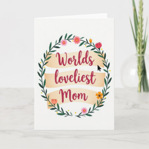 Carte pour la maman la plus adorable du monde