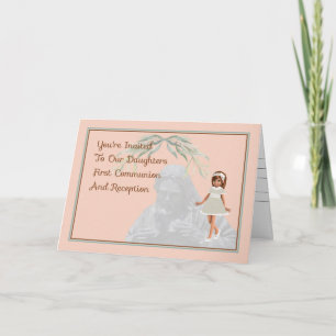 Carte pour la Première Communion de la Fille