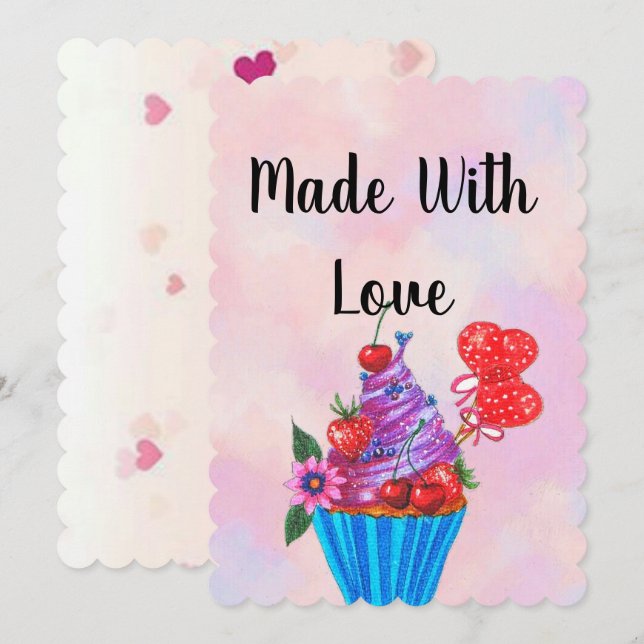 Carte pour la Saint Valentin (Devant / Derrière)