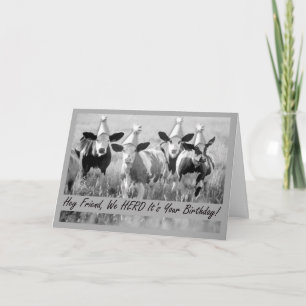 Carte Pour l'anniversaire amusant d'un ami de la ferme