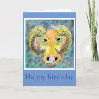 Carte pour l'anniversaire de Taureau