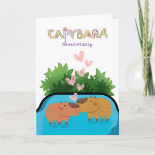 Carte Pour L'Anniversaire Du Mari Capybara Couple Natati