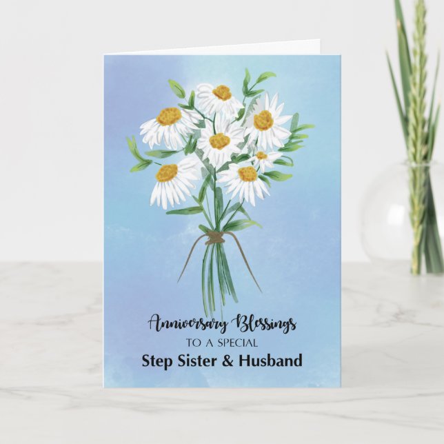 Carte Pour l'anniversaire du Mariage Step Soeur et Mari (Devant)