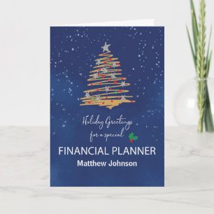 Carte Pour l'arbre de Noël du planificateur financier No
