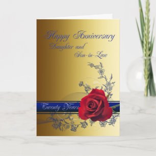 Carte pour le 20e anniversaire pour fille et gendr