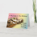 Carte Pour le bébé<br><div class="desc">This alligator has a big grin for your birthday</div>