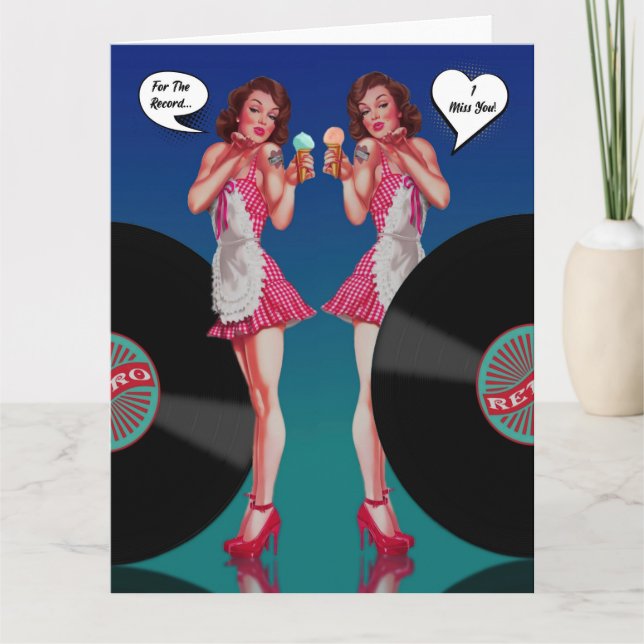 Carte Pour Le Dossier Je Vous Manque Retro (Devant)