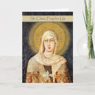 Carte pour le Fête de Saint-Clare, franciscain