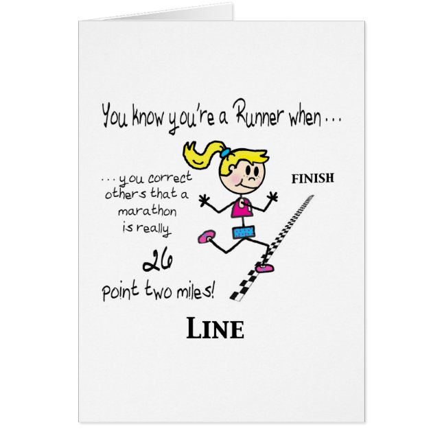 Carte pour le marathonien (Devant)