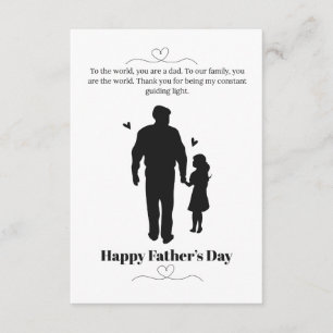 Carte Pour le monde, vous êtes un papa silhouette