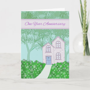 Carte pour le premier anniversaire d'une nouvelle 