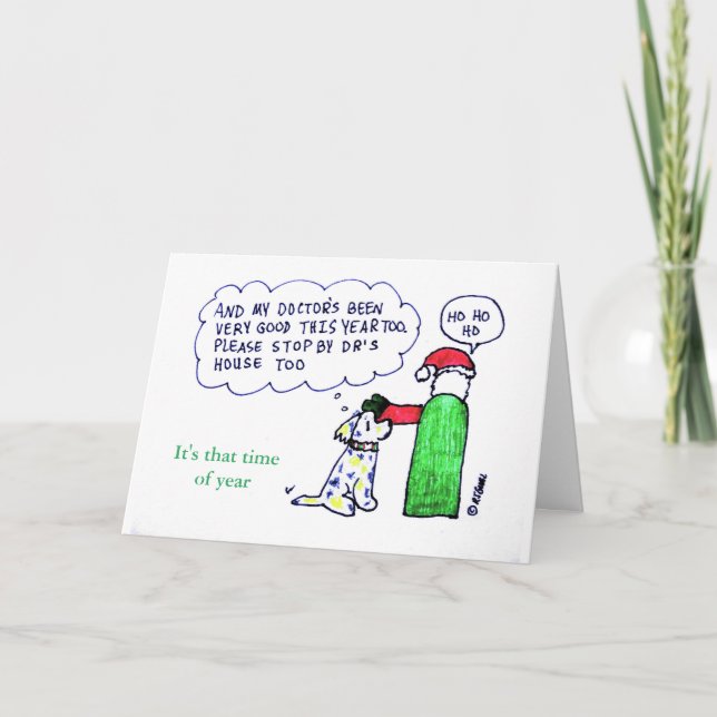 Carte Pour le Vétérinaire TOUT DANS VOS CHIENS JOUR FÊTE (Devant)