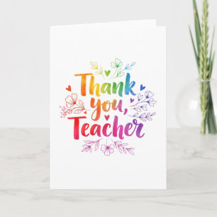 Carte pour l'enseignant – Merci, Professeur !
