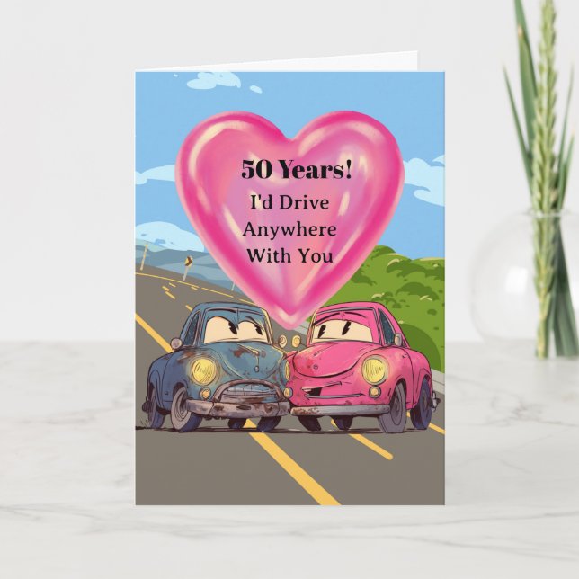 Carte pour les 50 ans de mariage (Devant)