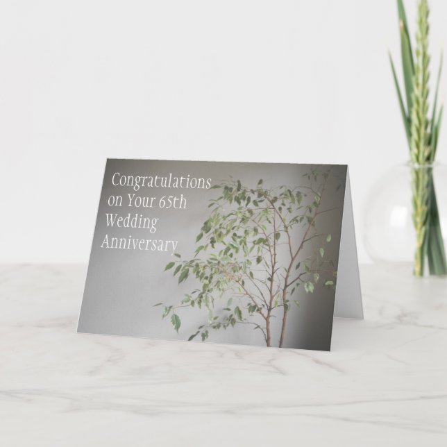 Carte pour les 65 ans de mariage (Devant)