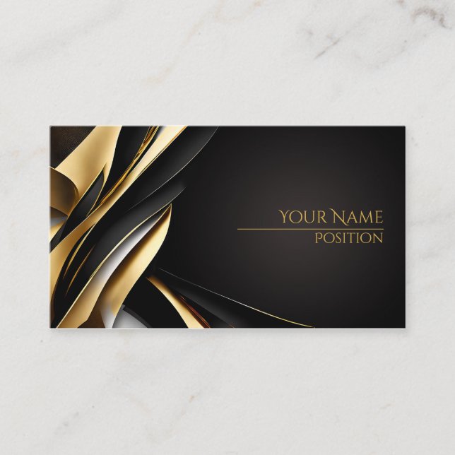 Carte pour les entreprises Gold et Black (Devant)