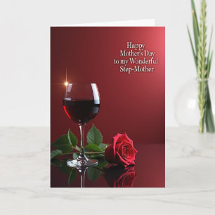 Carte pour les mamans à la Fleur Rouge Douce