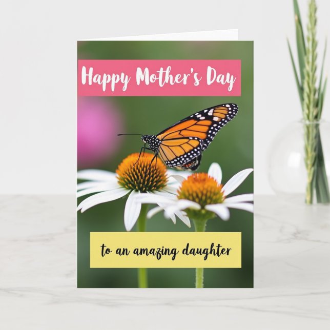 Carte pour les mamans à l'aile orange tranquille (Devant)
